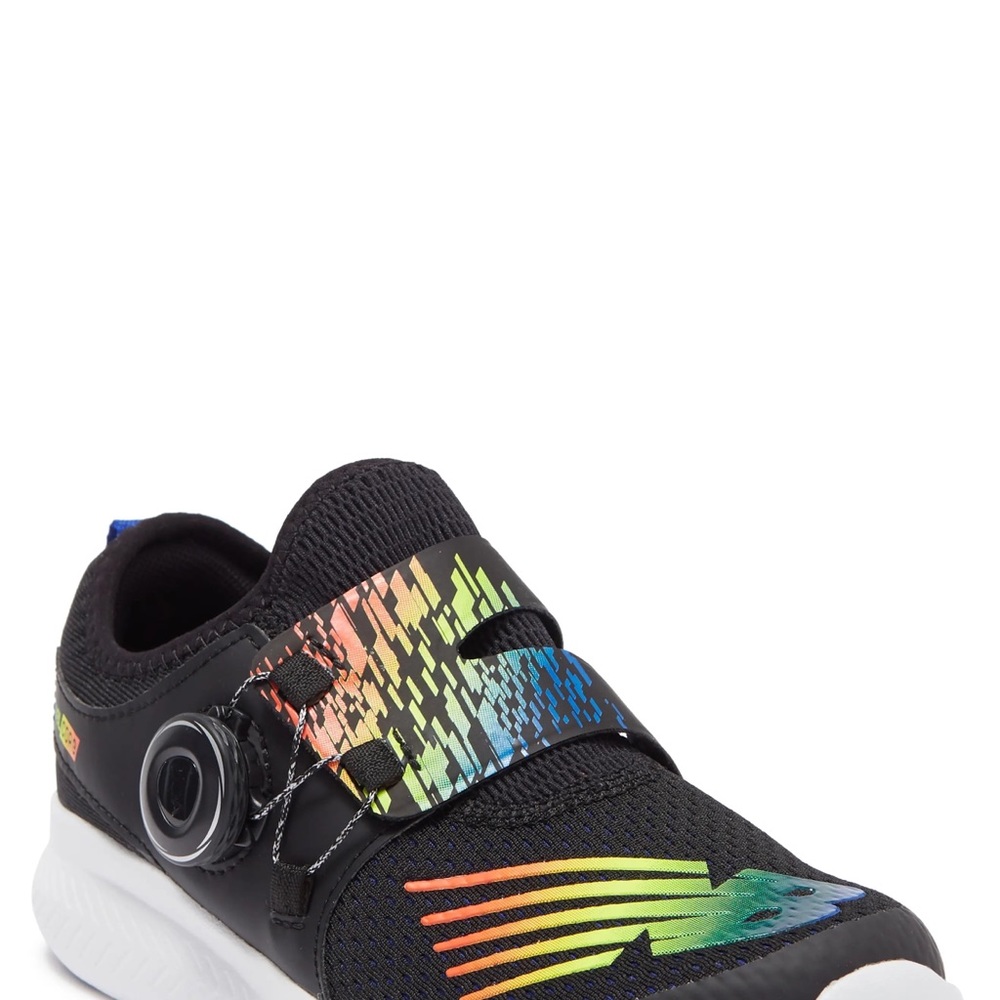 New Balance Fuel Core Reveal BOA Kids Shoes Sneakers Black Blue White Size 3